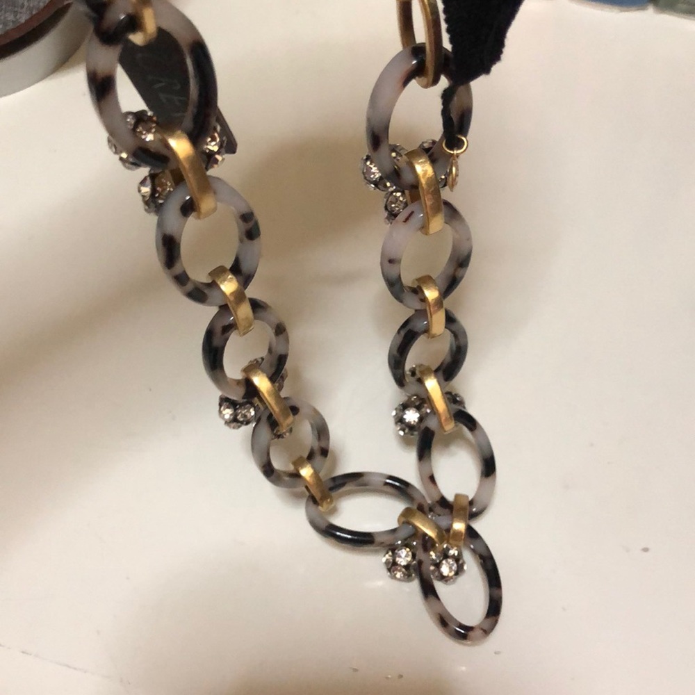 J Crew tiger shell “Brand New” ribbon necklace J 6